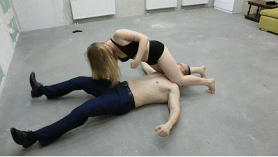 Gloria defeated Rob with mounted punches